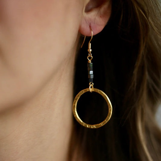 STACKED STONE EARRINGS