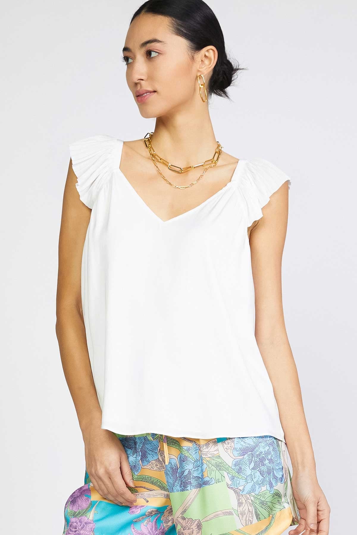 SUMMER PLEATED TOP
