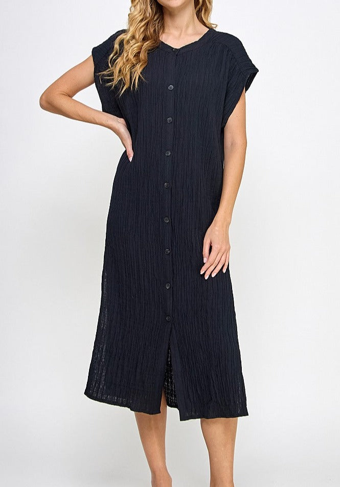 "MAKE ROOM" MIDI DRESS