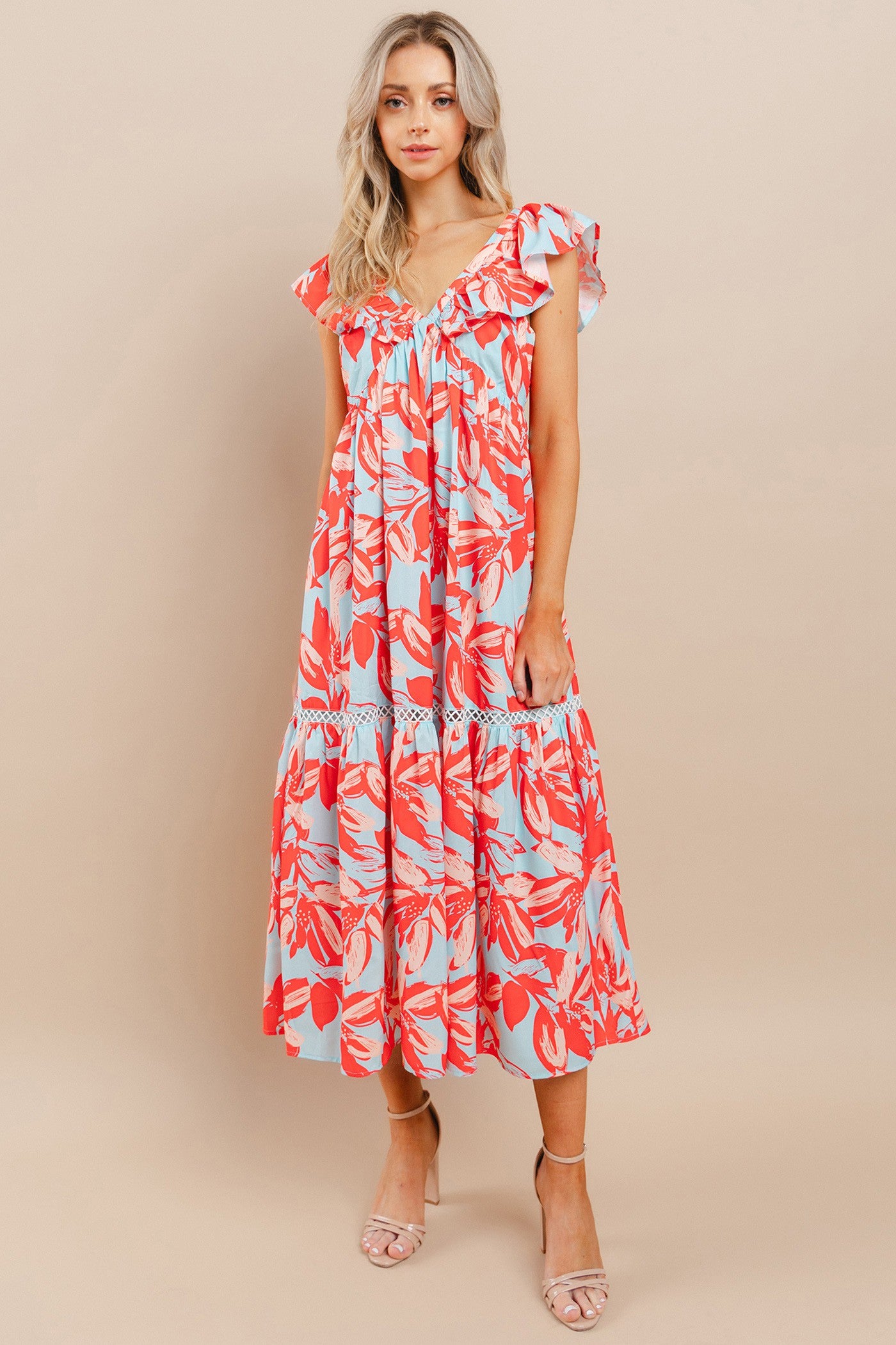 DANICA FLORAL MIDI DRESS