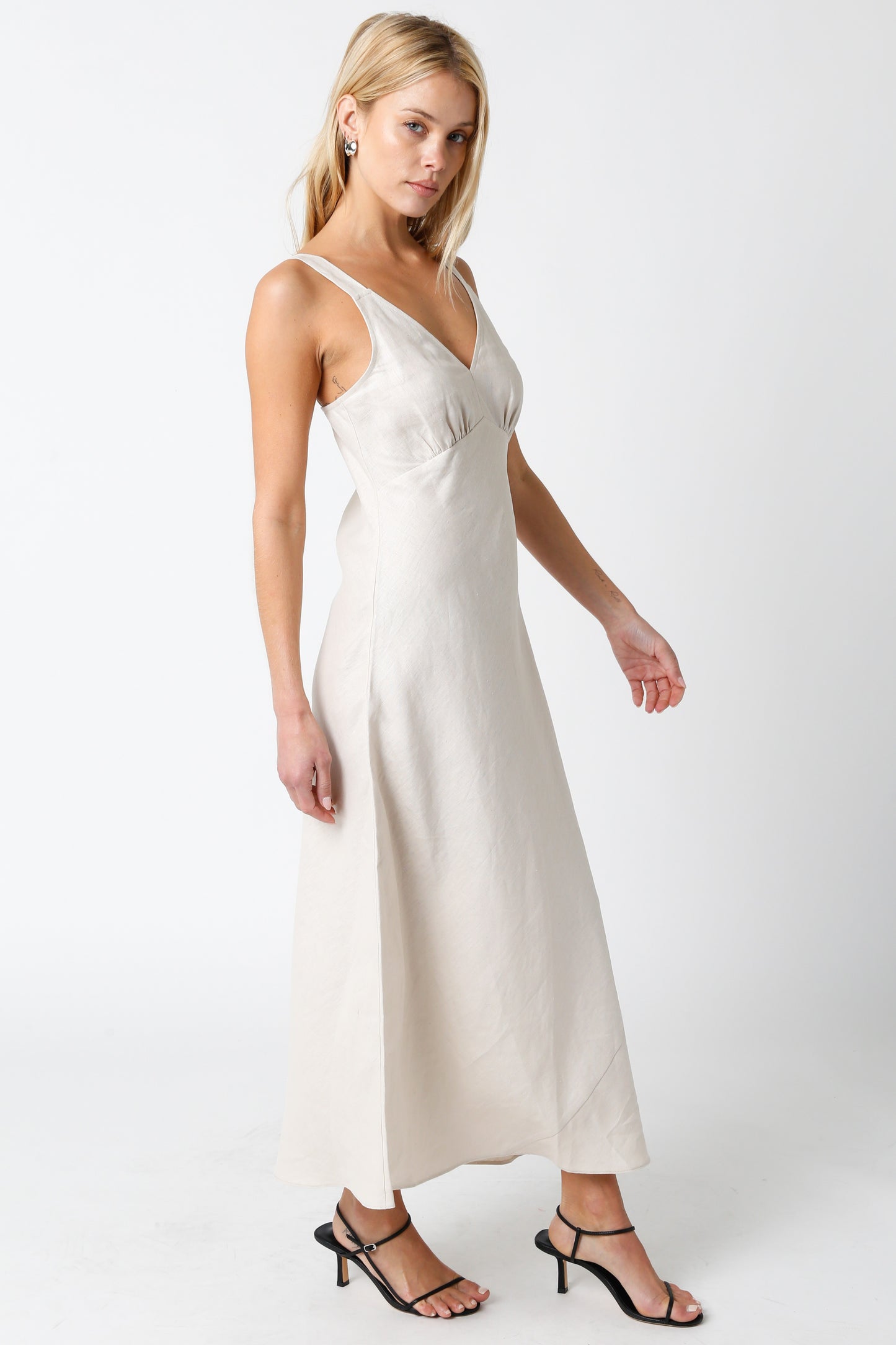 "GLAD HEART" LINEN SUNDRESS