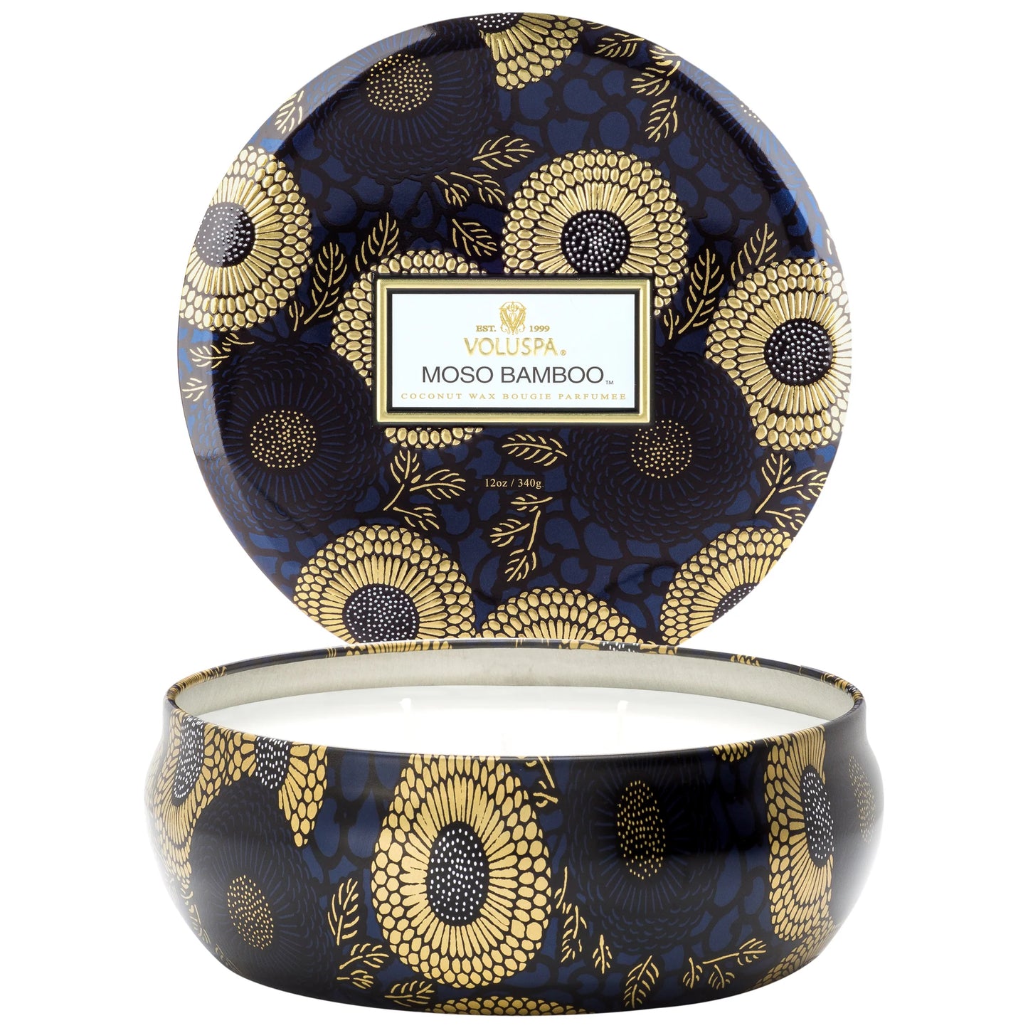 VOLUSPA 3 WICK CANDLE IN DECORATIVE TIN