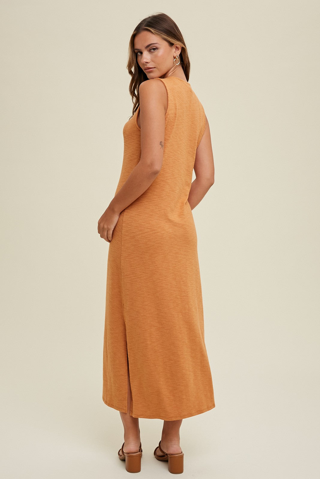 "ENLIGHTENED HEART" MIDI DRESS