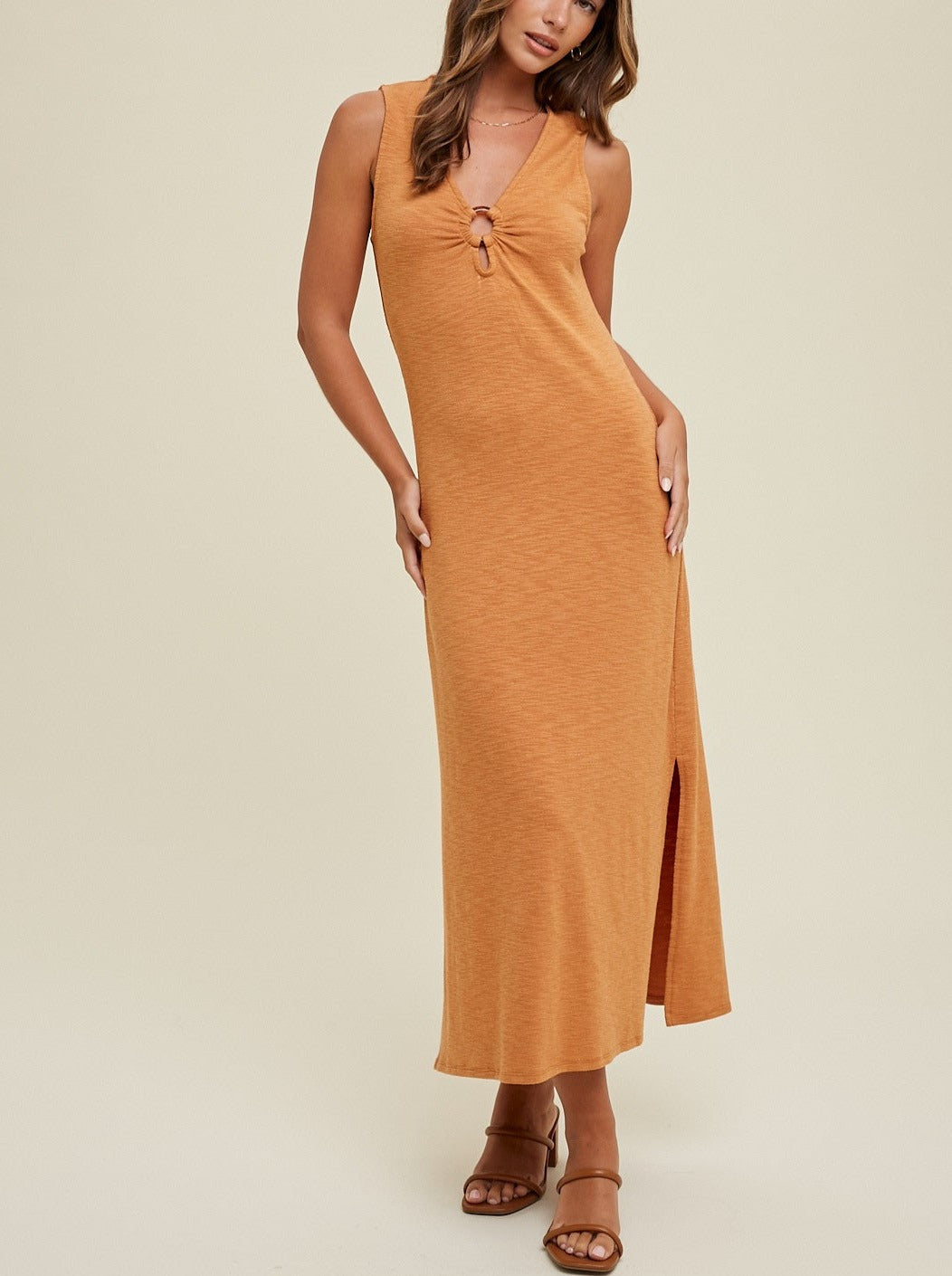 "ENLIGHTENED HEART" MIDI DRESS