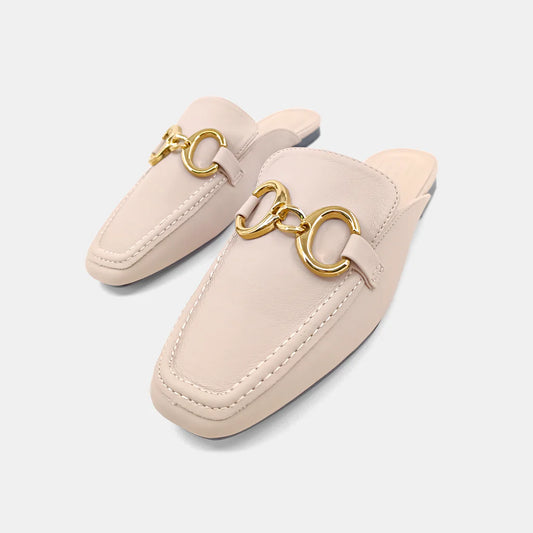 ANDROMEDA GOLD BUCKLE MULE