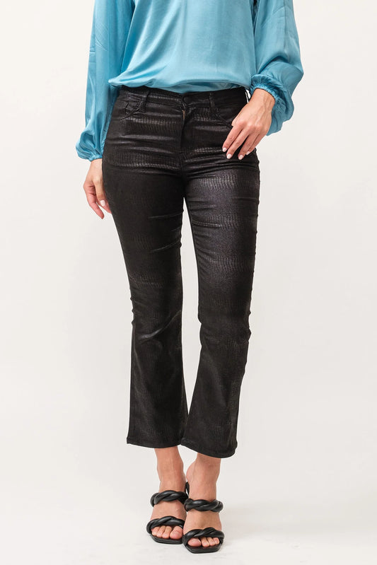 JEANNE MID RISE CROPPED FLARE JEANS