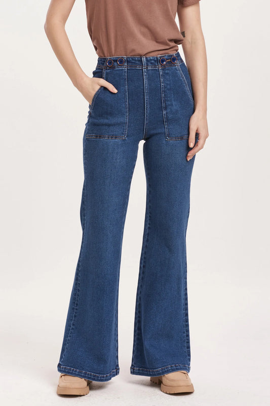 FIONA SUPER HIGH RISE WIDE LEG JEANS