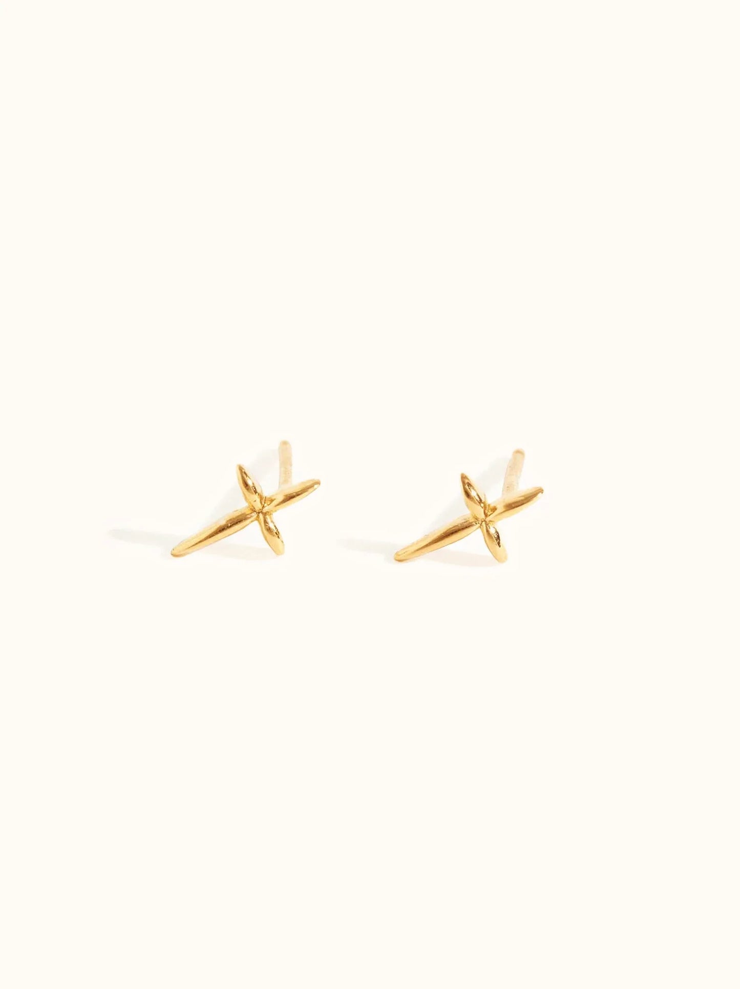 DROPLET CROSS STUD EARRINGS by Able