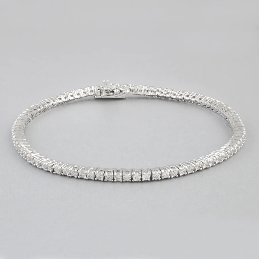 Cobblestone EUGENIE RHODIUM PLATED TENNIS BRACELET