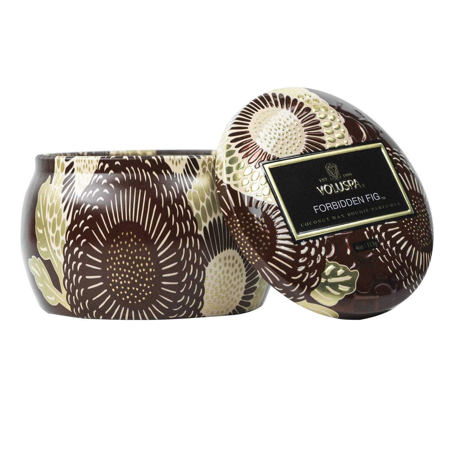 VOLUSPA 4 OZ DECORATIVE TIN CANDLE