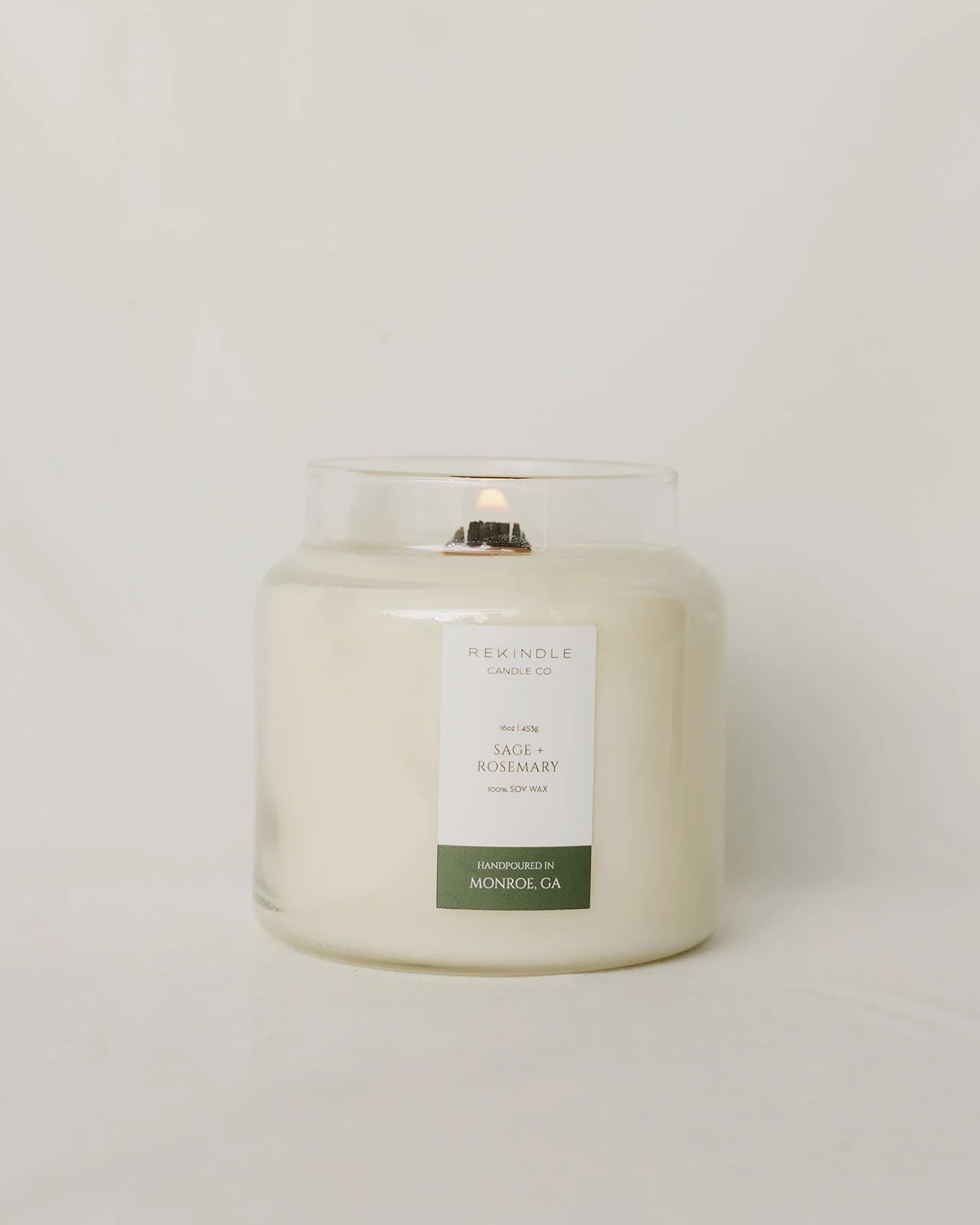 REKINDLE CANDLE CO 16 OZ APOTHECARY JAR CANDLE