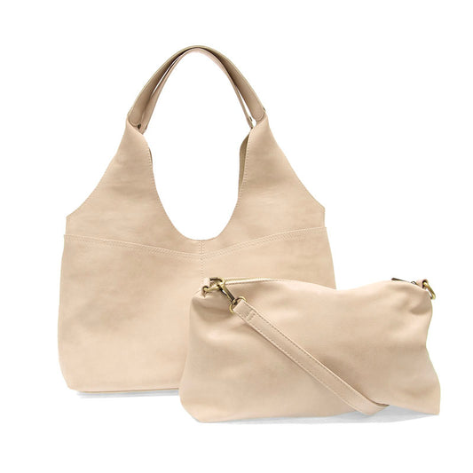 VAL 4-POCKET HOBO W/ REMOVABLE CROSSBODY