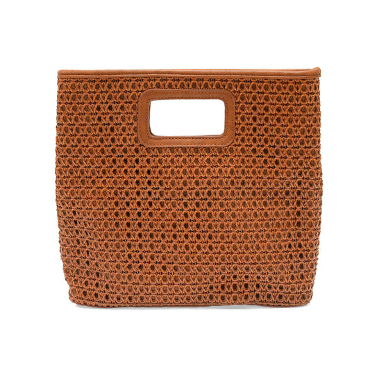 RIO FAUX CANE CUTOUT HANDLE TOTE