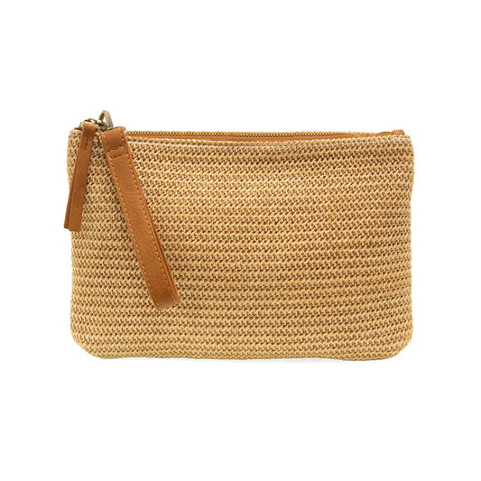 STRAW QUINN CONVERTIBLE CROSSBODY CLUTCH