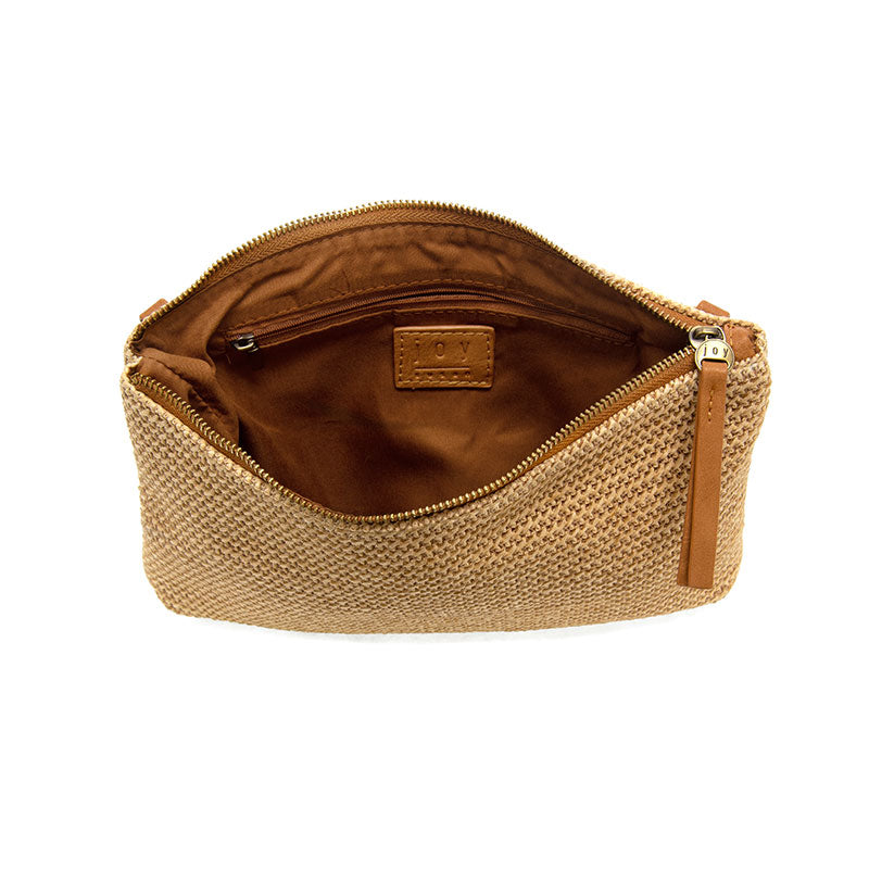 STRAW QUINN CONVERTIBLE CROSSBODY CLUTCH