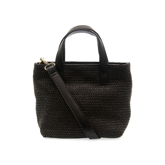 SIERRA SMALL STRAW CONVERTIBLE CROSSBODY TOTE