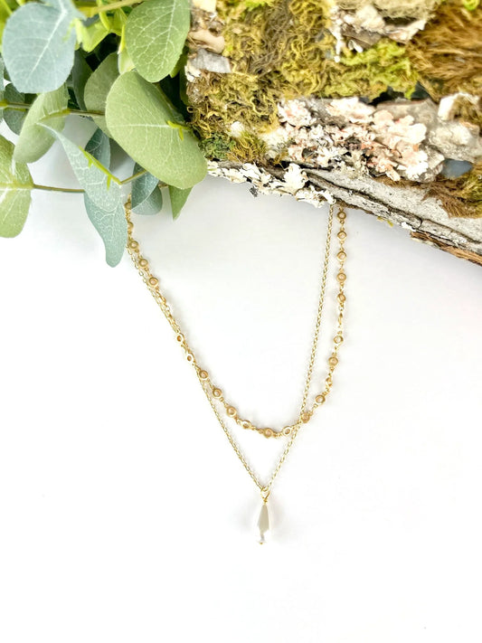 BUCKET LIST TEARDROP NECKLACE