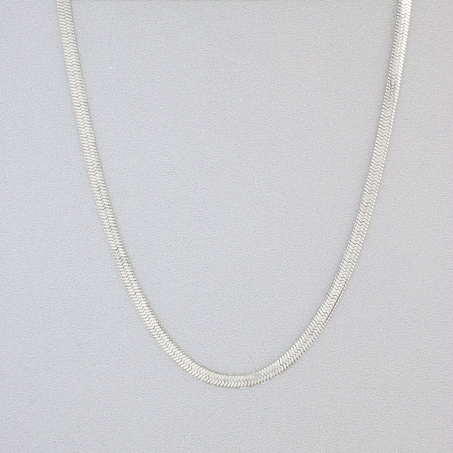 Cobblestone  ROSALIND HERRINGBONE CHAIN NECKLACE