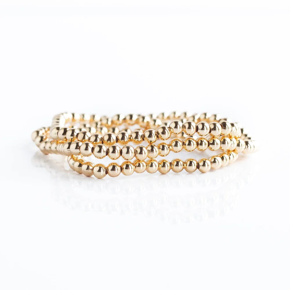 GOLD BEADED WRAP BRACELET