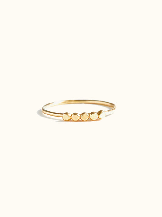 SELMA FIVE DOT STACKING RING by Able