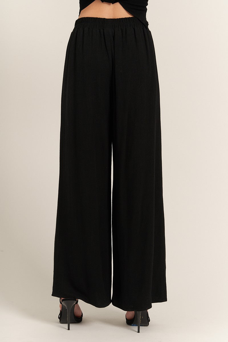 "QUICK TO LISTEN" WIDE LEG PANTS