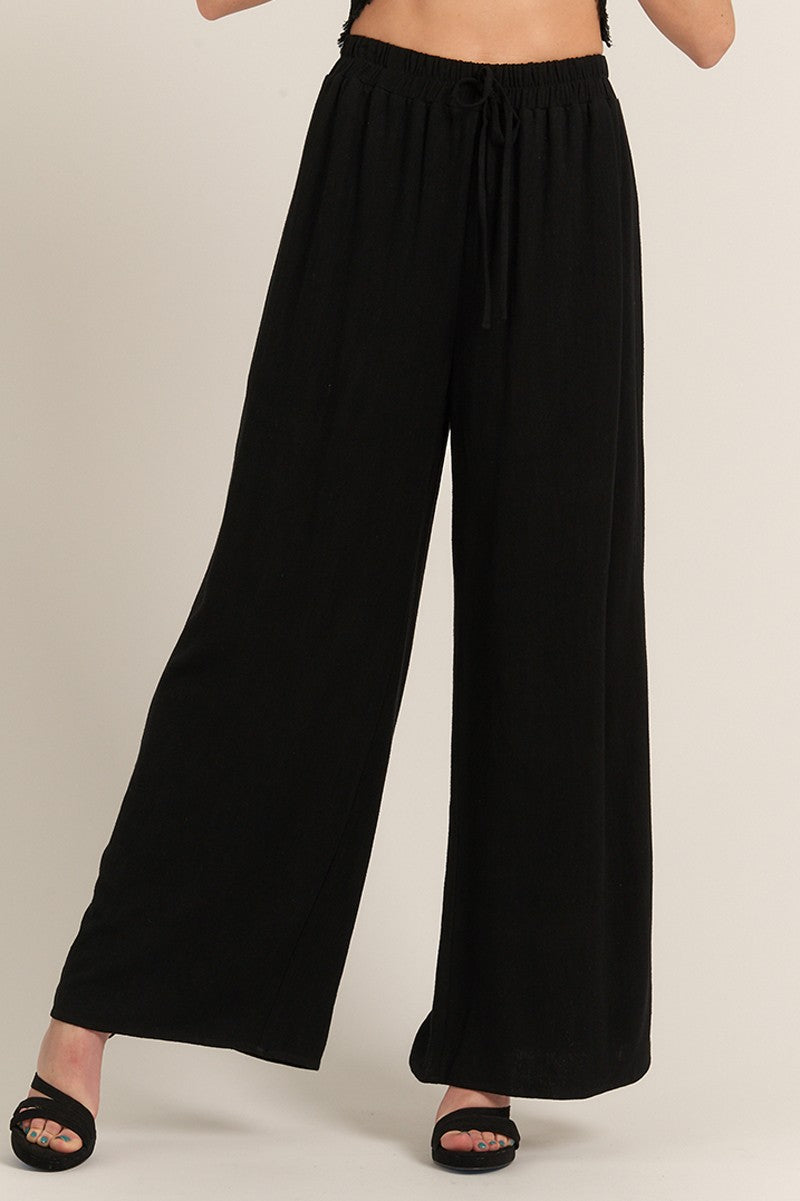 "QUICK TO LISTEN" WIDE LEG PANTS