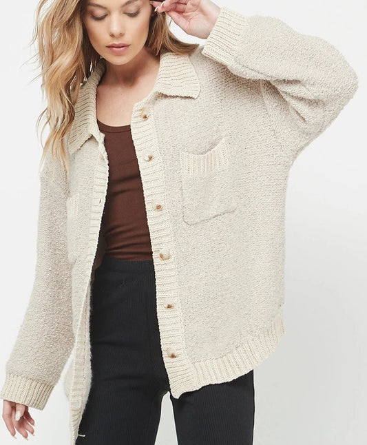 MONICA BOUCLE SWEATER SHACKET