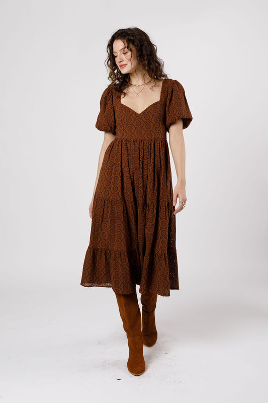 SIERRA EYELET MAXI DRESS