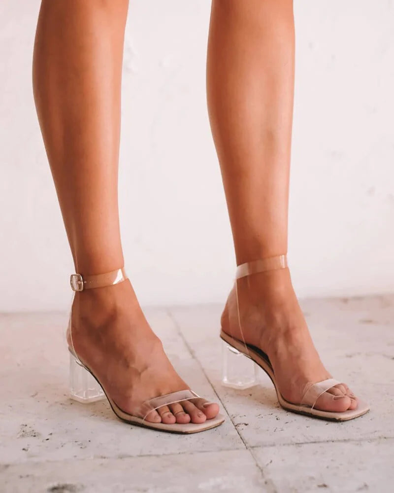 UKIAH NUDE CLEAR HEEL SHOE