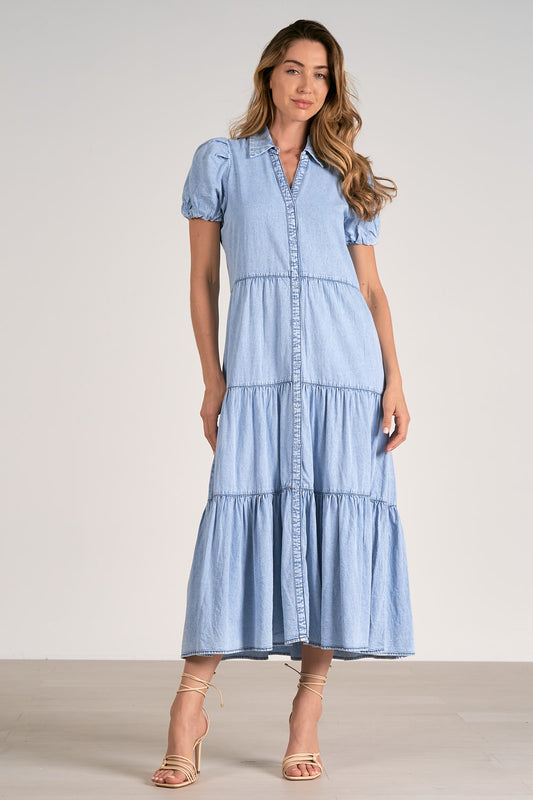 TEAGAN TIERED MIDI DRESS