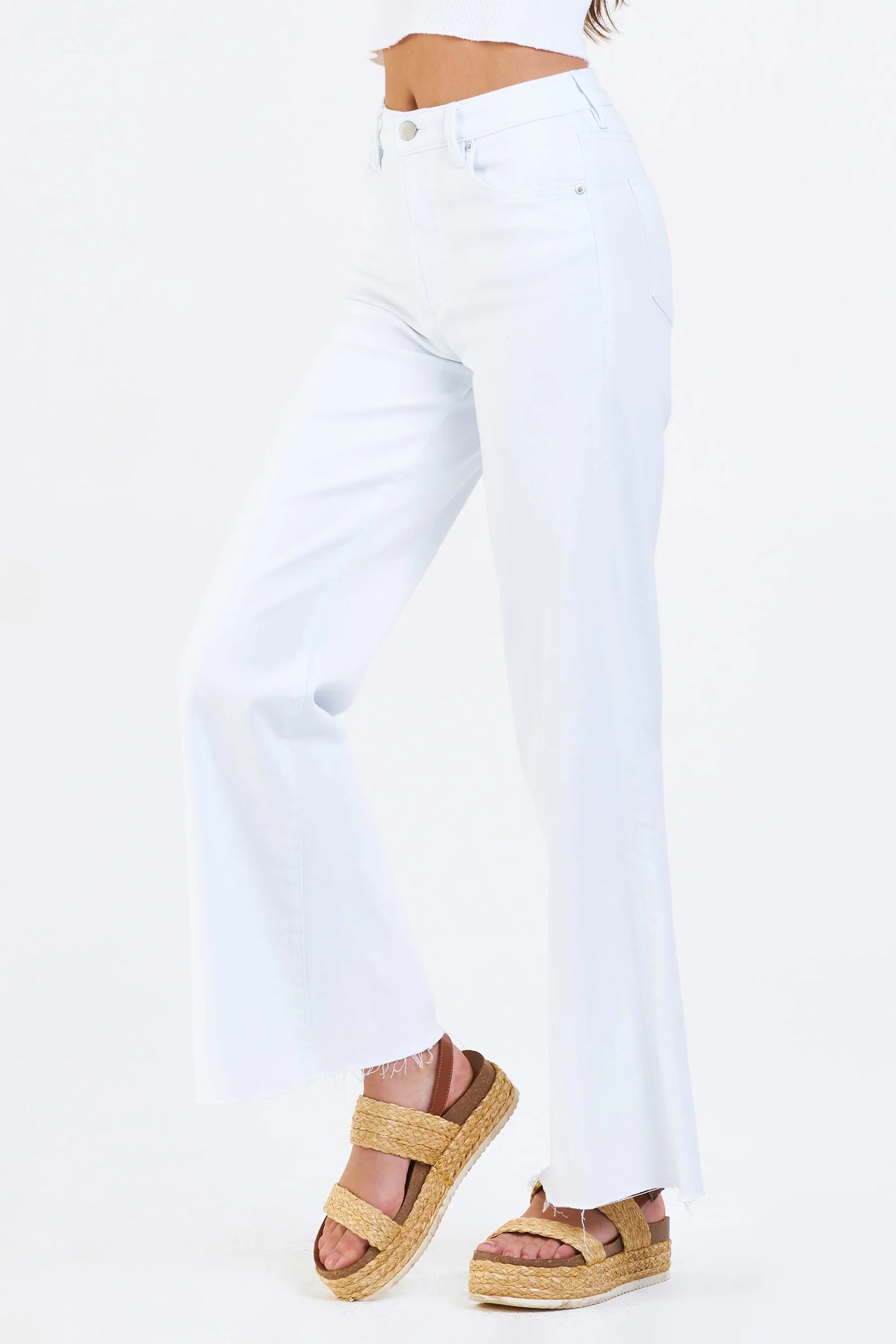 MID FIONA SUPER HIGH RISE WIDE LEG JEANS