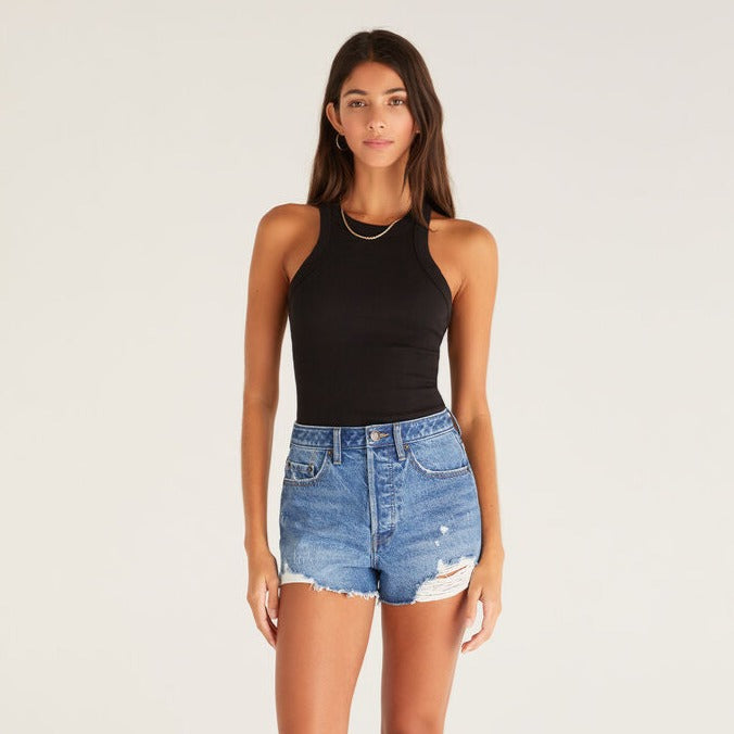 CLASSIC HI-RISE DENIM SHORTS