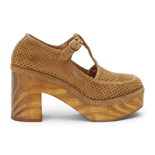 ENZO LATTICE CLOG HEEL